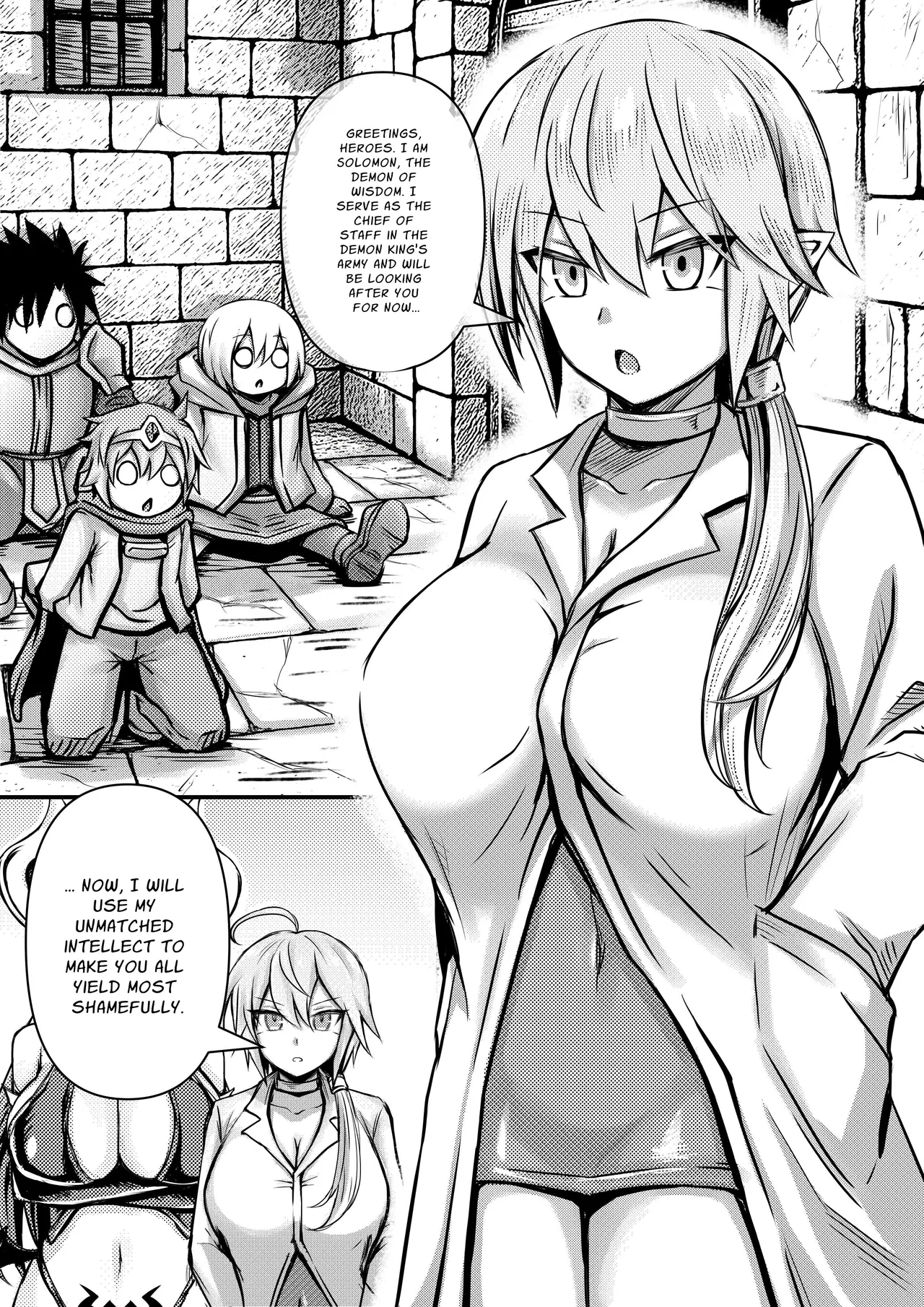 Deka Chichi Mazoku wa Ningen no Koto ga Wakaranai kara Yuusha o Kuppuku Saseru Tame ni Ecchi o Shitemiru Koto ni Shita 1 | The Big-Breasted Demons Don't Understand Humans, So They Decide To Bring the Heroes To Their Knees By Having Sex 1 page 8 full