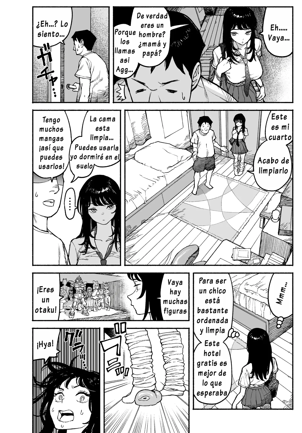 Gyaru ga Tomari ni Kita node Nakadashi Hachi Sasete Moratta Hanashi.｜Una Gyaru Vino a Pasar la Noche y Acabé Dentro de Ella. page 8 full