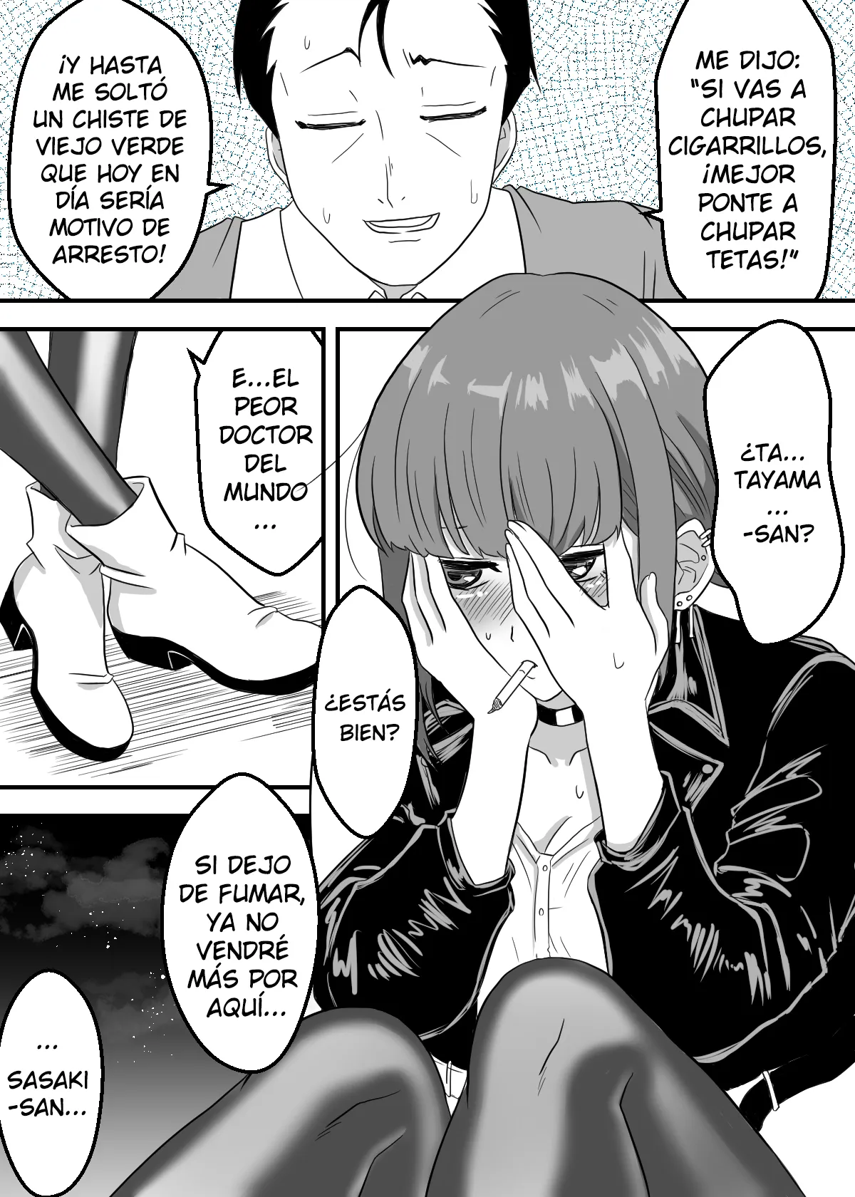 ¿Qué Están Fumando los Dos Detrás del Supermercado ~Lo que Sasaki-san y Tayama Realmente Quieren Probar~  Spanish page 3 full