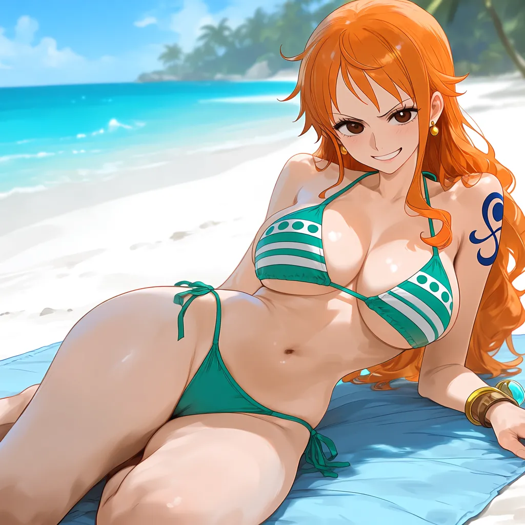 LewdShores_BonusPack_one piece beach day page 1 full