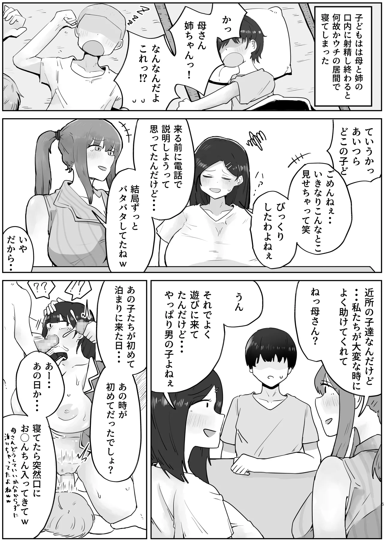 4年ぶりに実家に帰省したら母と姉が近所のクソガキ共のメスペットになっていました。 page 5 full