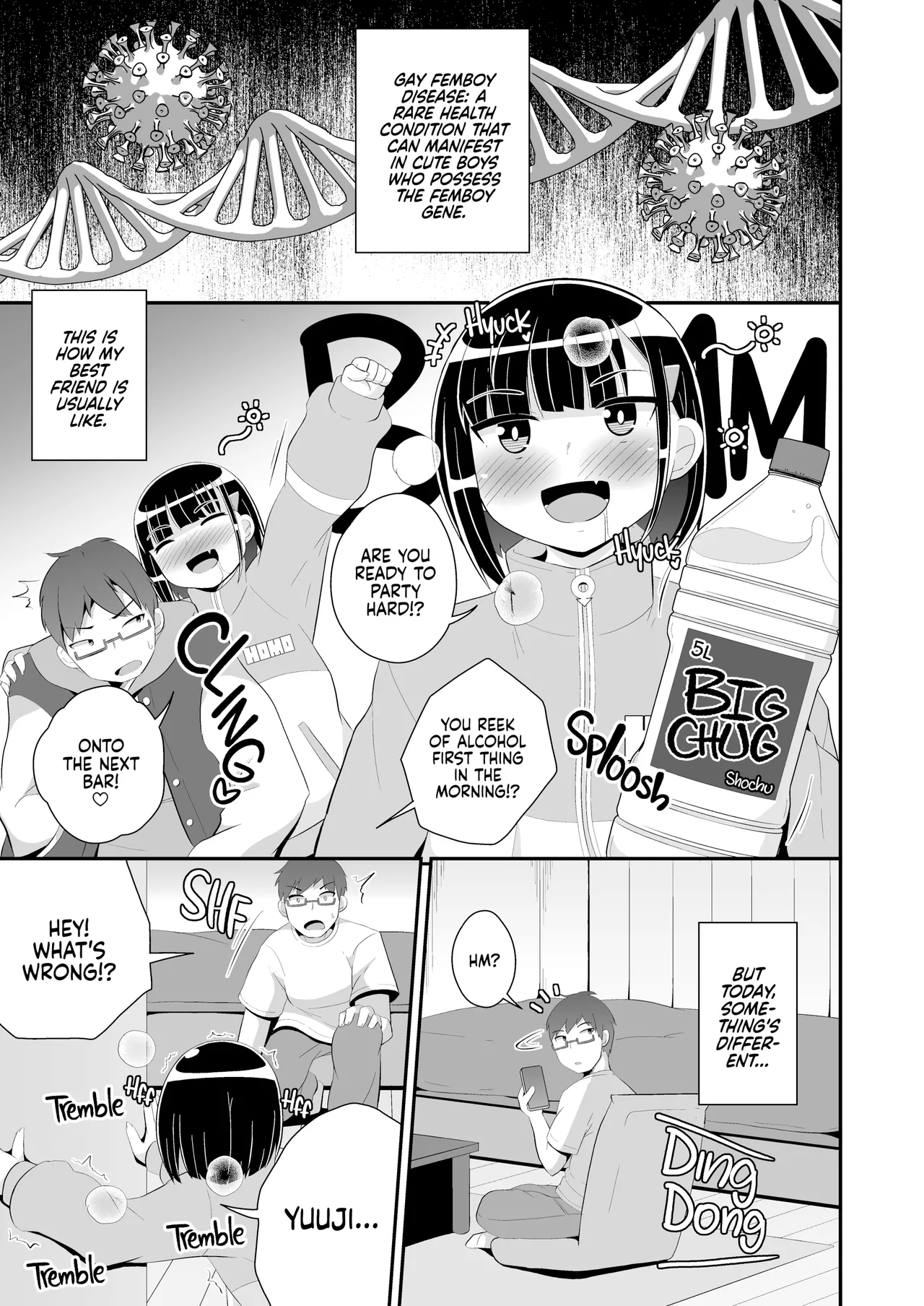 Mesuhomo-byou ni Natta Shinyuu | My Best Friend Caught Gay Femboy Disease page 2 full