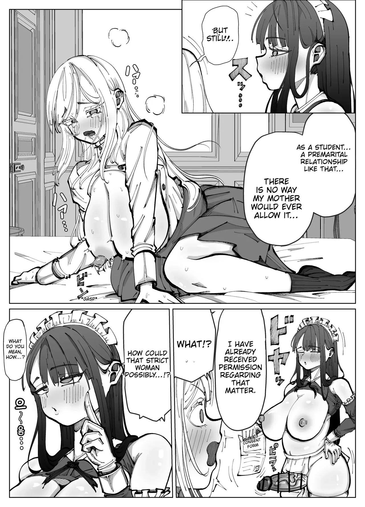 The Super-Lewd Grand Operation of the Futanari Maid and the Young Lady page 12 full