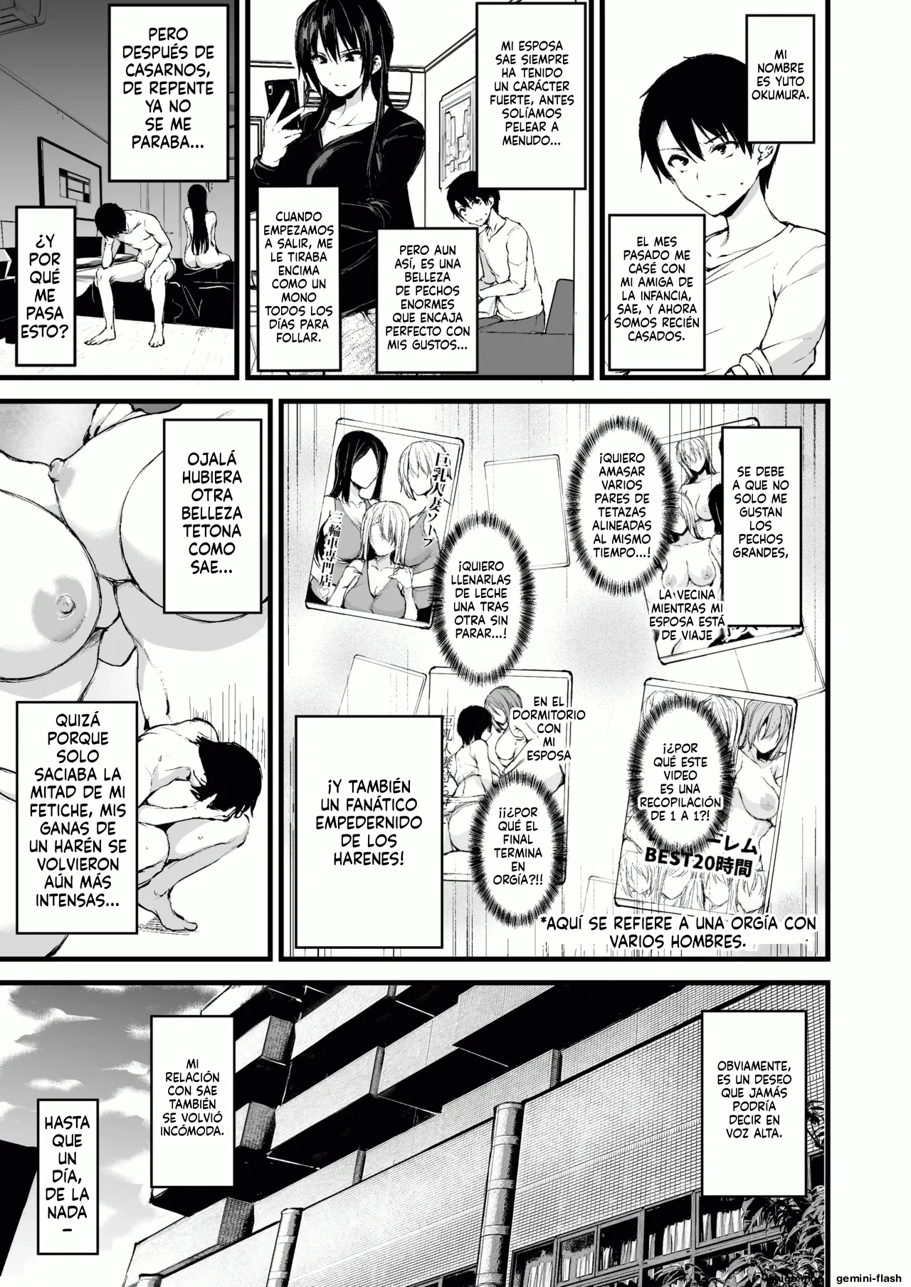 Kyonyuu ga 2-ri inai to bokki shinai otto no tame ni tomodachi o tsurete kita tsuma  MTL page 2 full