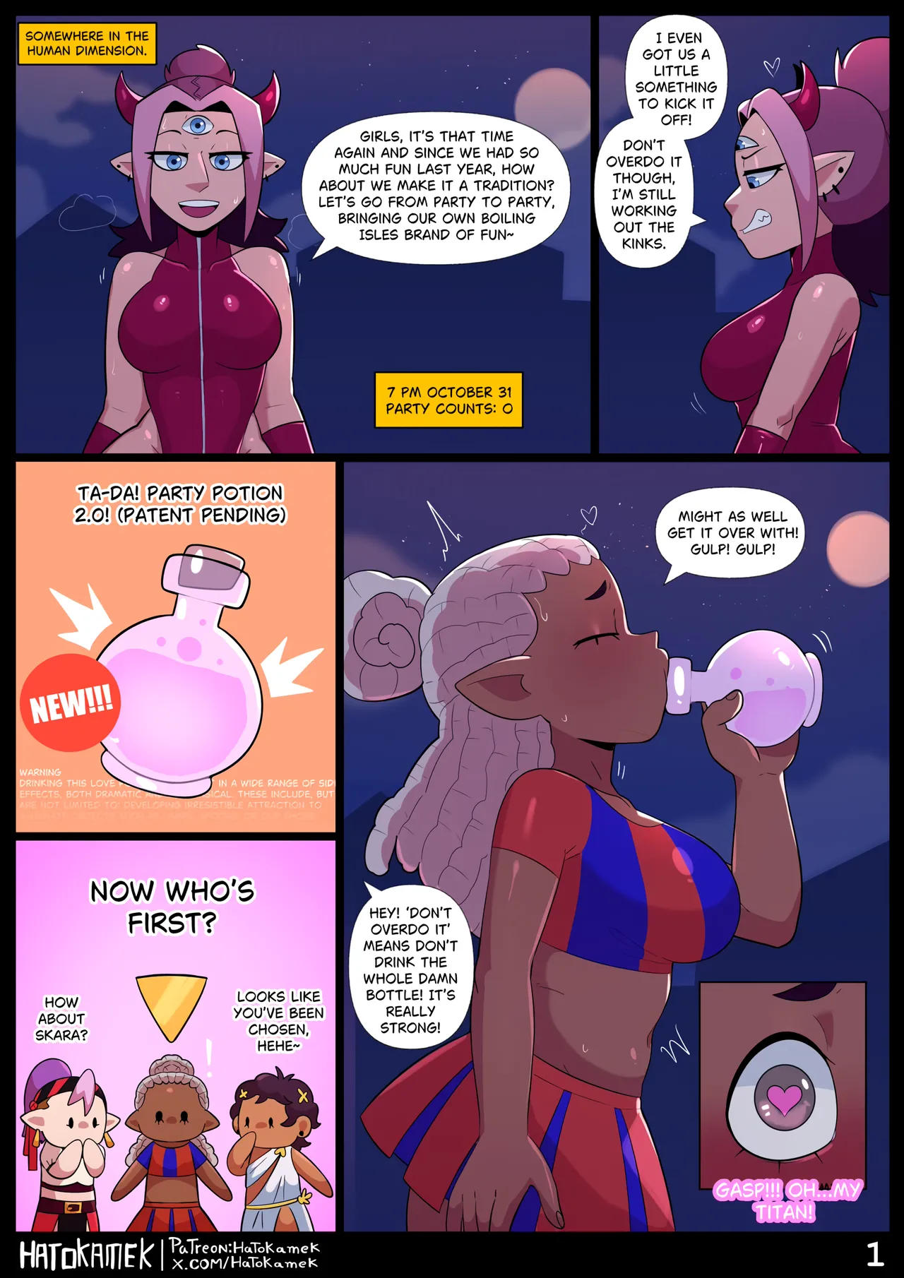 Girls at a Halloween Party 2 page 2 full
