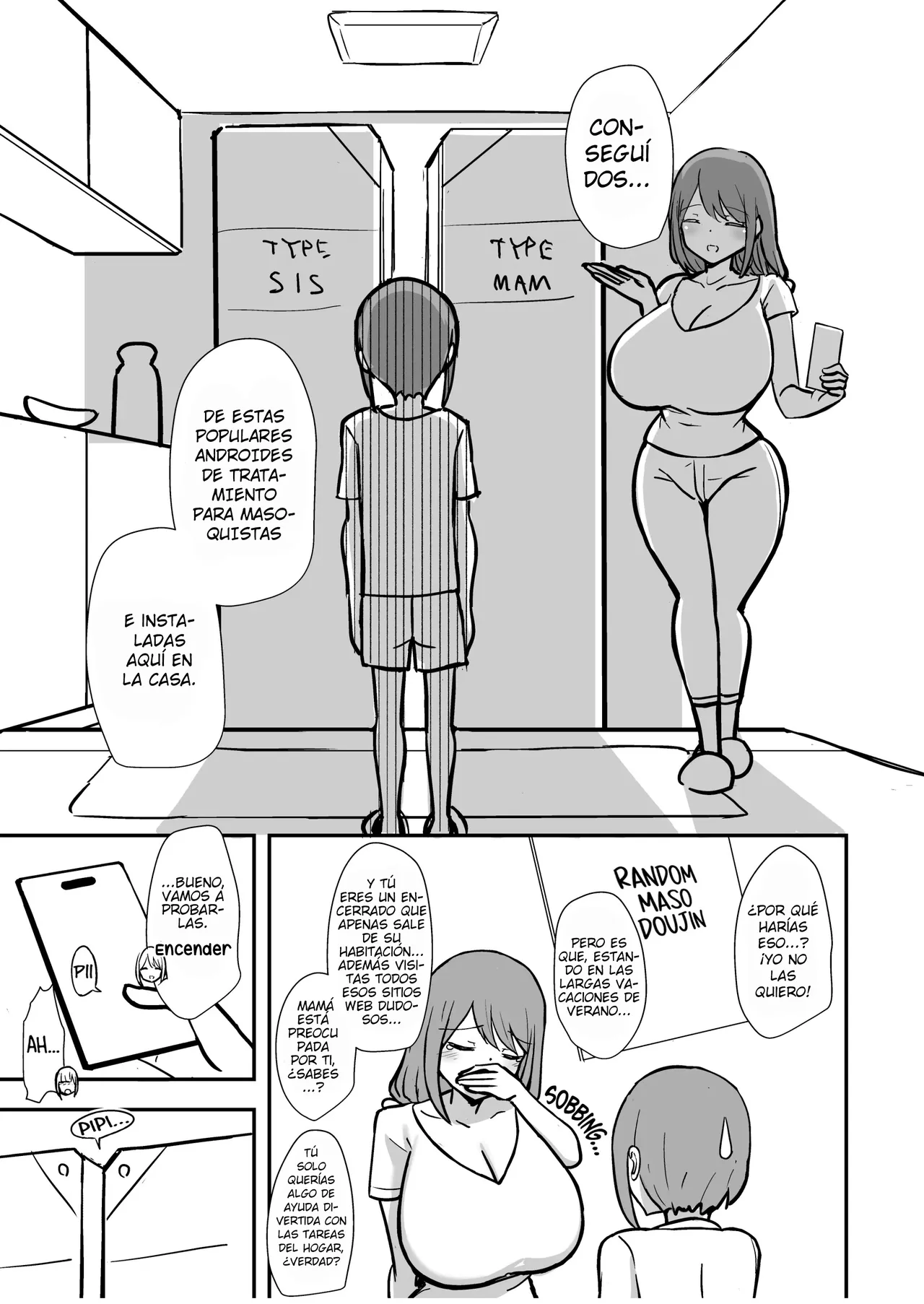 Maso Chiryou Android kara Nigerarenai Junbigou｜Sin Escapatoria del Trato Masoquista de las Androides page 4 full