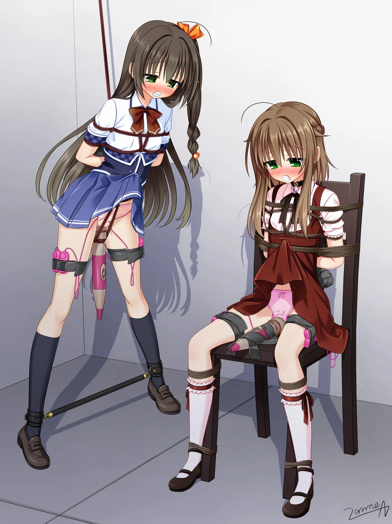 【コミッションR18♂】あゅ＆いまり拘束電マ責め 仲見斬音 page 4 full