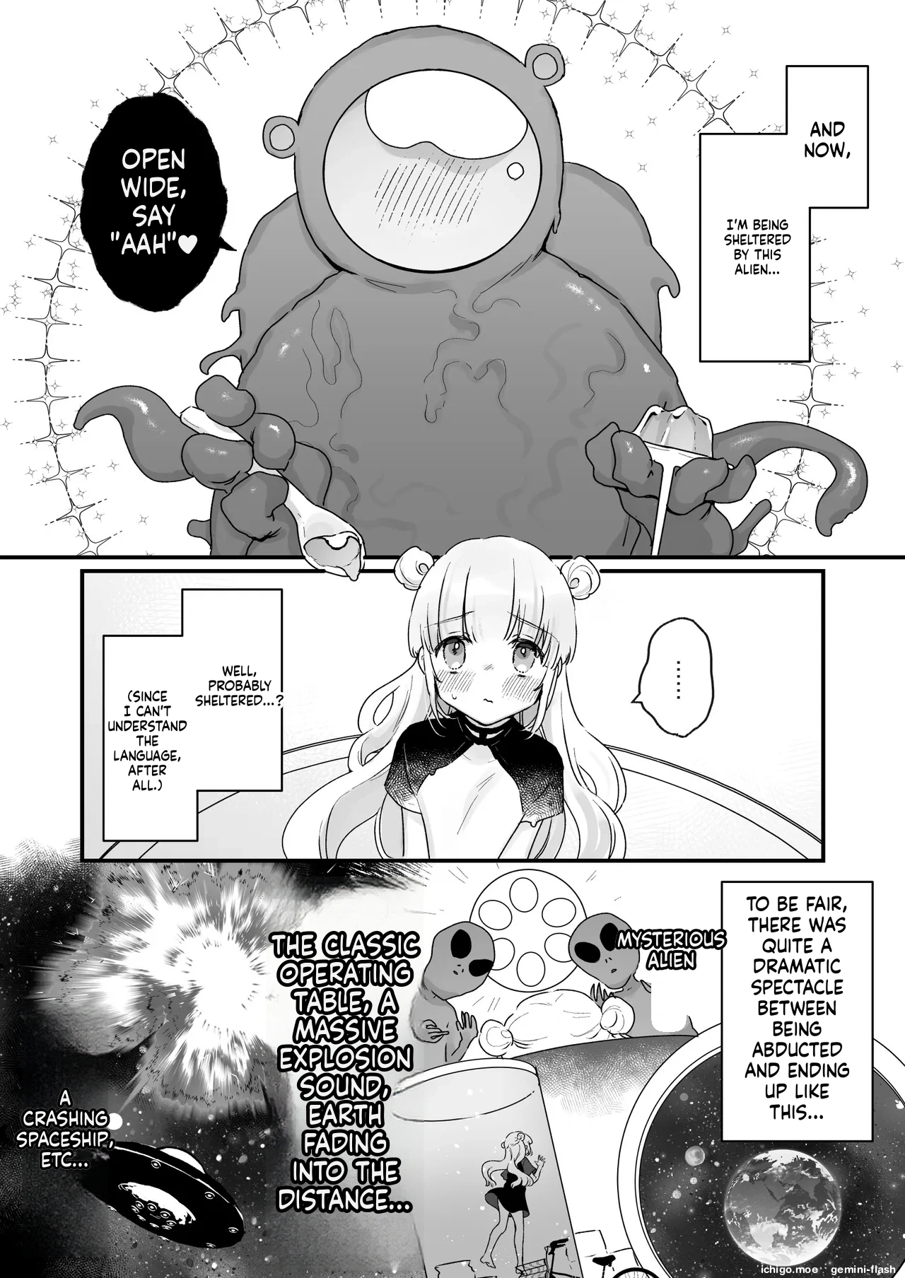 Chikyuujin o Neko Kawaigari suru Uchuujin-san ni Hogo sarete iru Onnanoko no Hanashi page 3 full