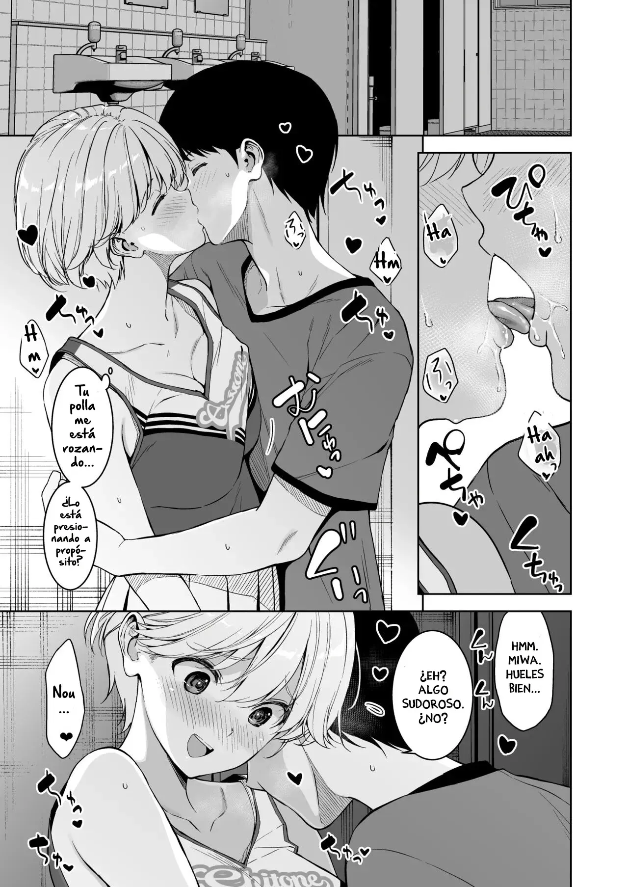 Binyuu no Kanojo ga Iru no ni Taisoubu no Bakunyuu ga Sasottekuru 4｜Tengo una novia con unos pechos preciosos, pero la chica con pechos grandes del club de gimnasia me está tentando 4 page 8 full
