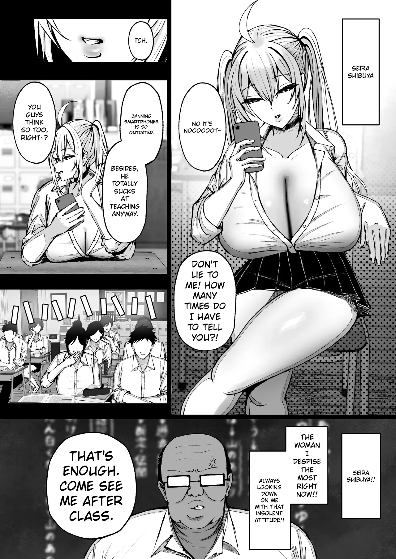 School Hypnosis ~The Cheeky Busty Gyaru Who Bullies me is Actually my Sexual Relief Pet Lol~ | Gakuen Saimin ~Ore o Ijimeru Namaiki Bakunyuu Gal, Jitsu wa Ore no Seishori Pet na Ken w~ page 4 full