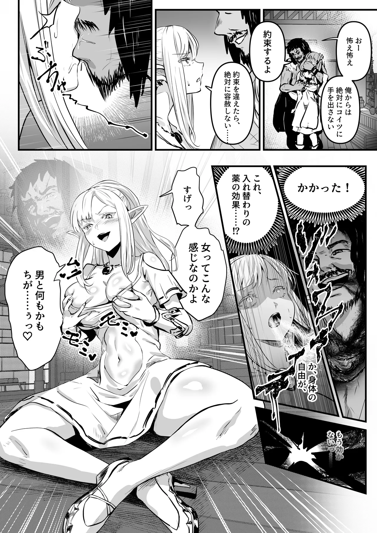 Touzoku Combi ga Bishoujo Elf & Mura Musume to Irekawari Nottoru Hanashi page 9 full