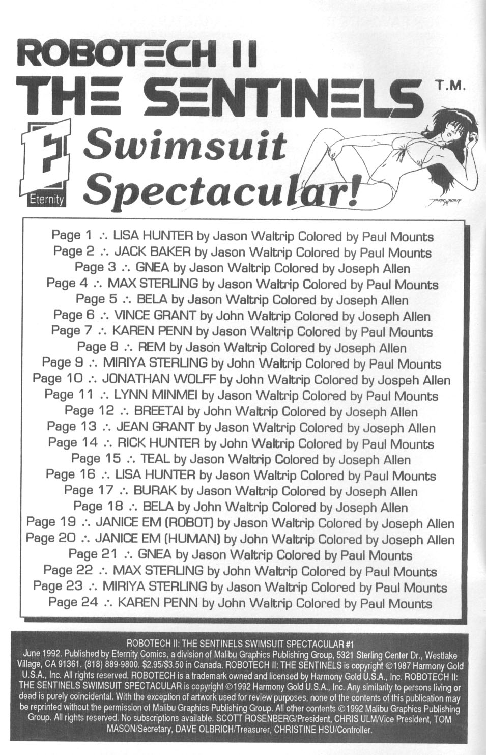 Robotech II The Sentinels - Swimsuit Spectacular page 2 full