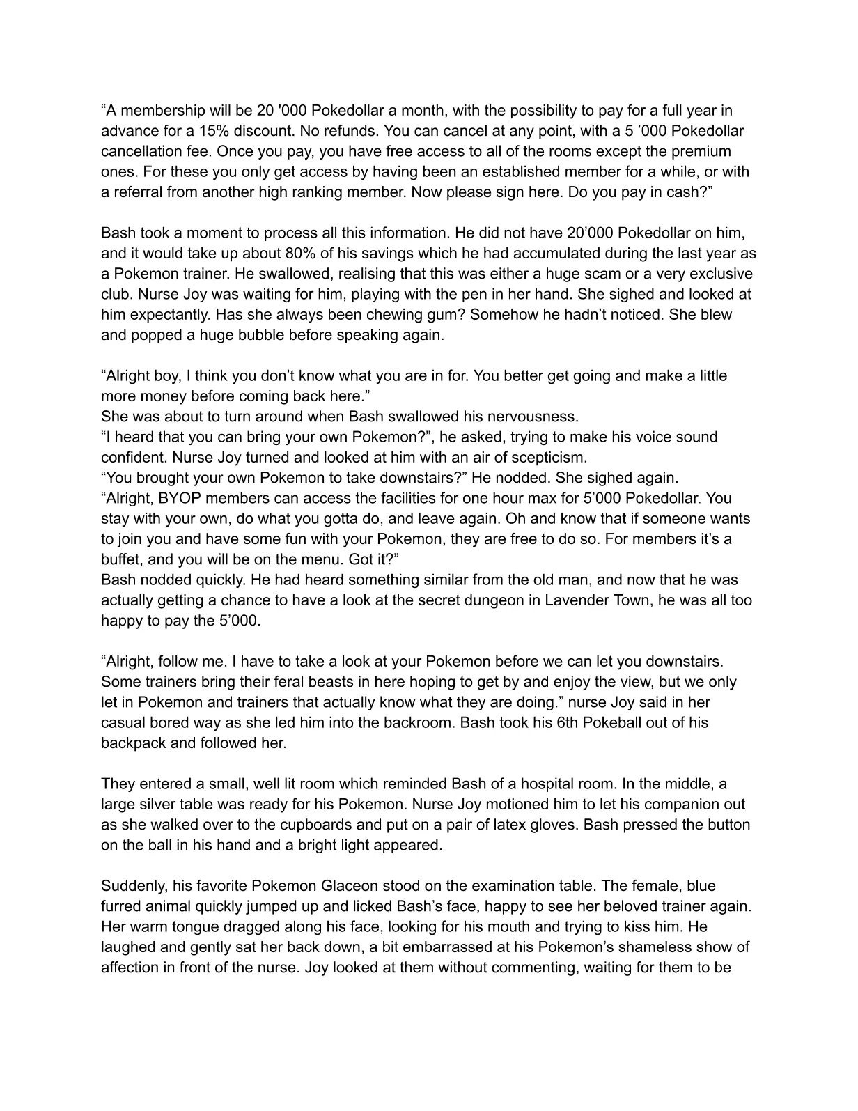Beneath the Pokecenter: Chapter 1 page 2 full