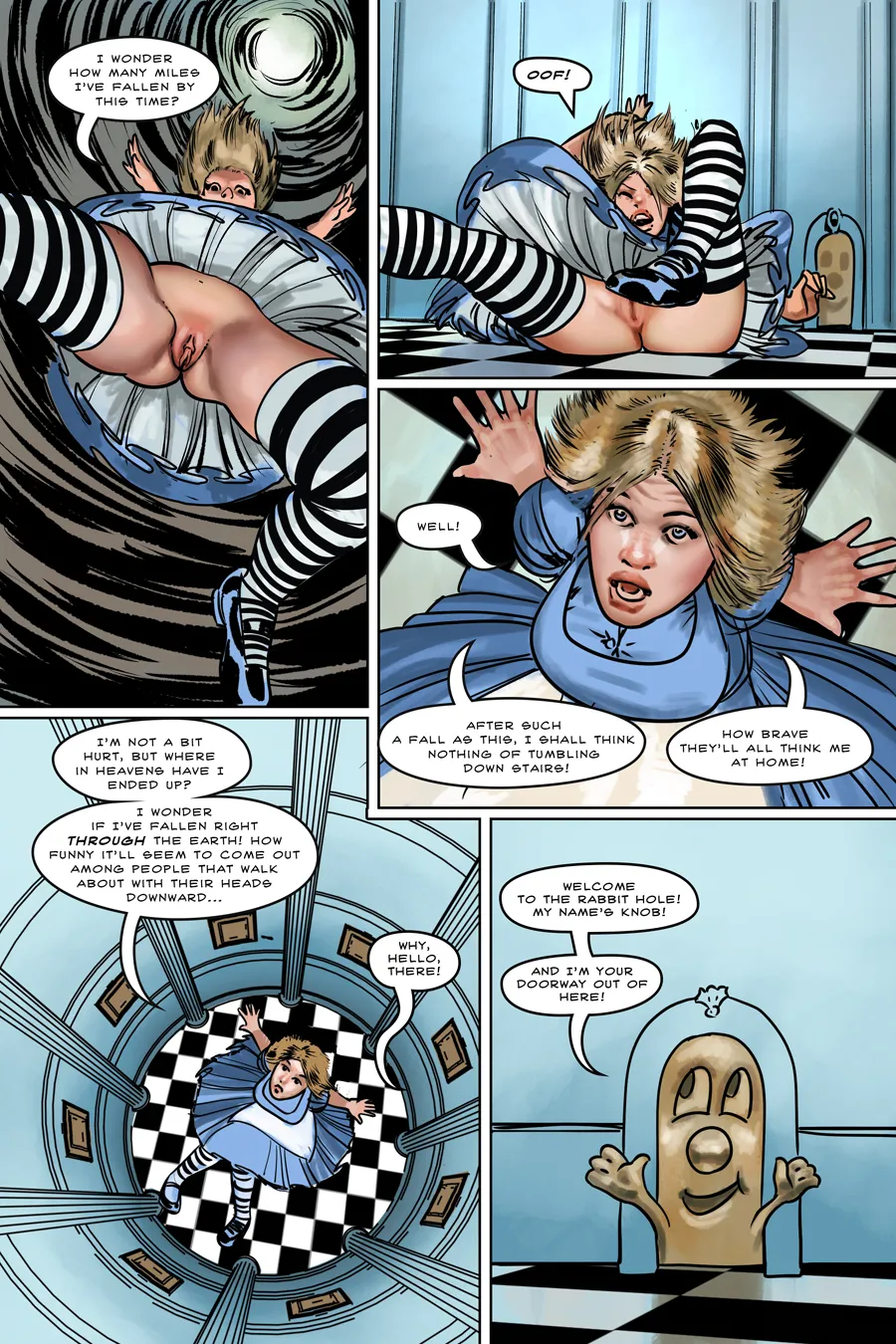 Alice off the deep end 2025 Alice in Wonderland Parody page 5 full