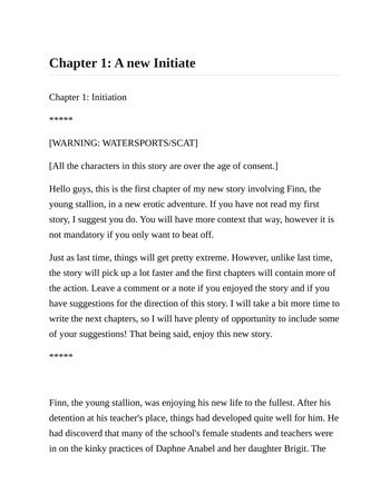 [Donker] Chapter 1: A New Initiate cover