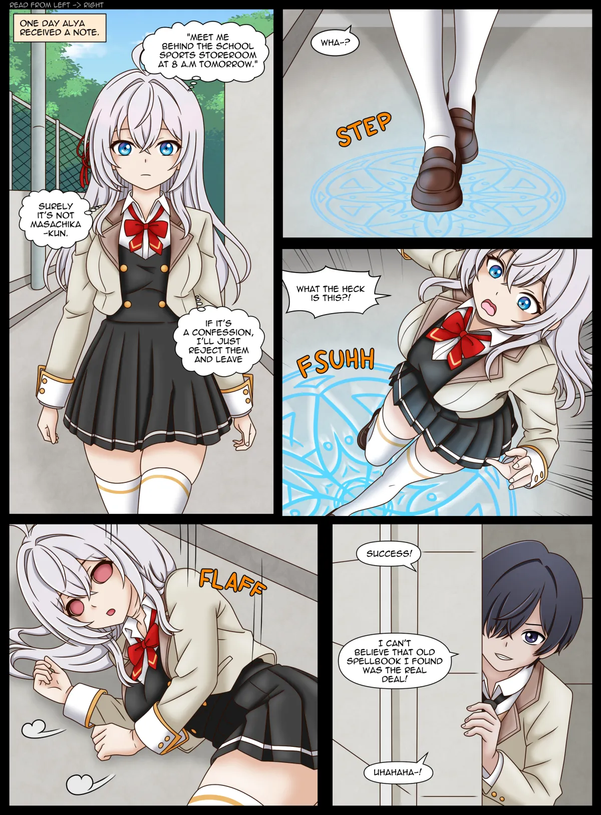 Alya Skinsuit Comic page 1 full
