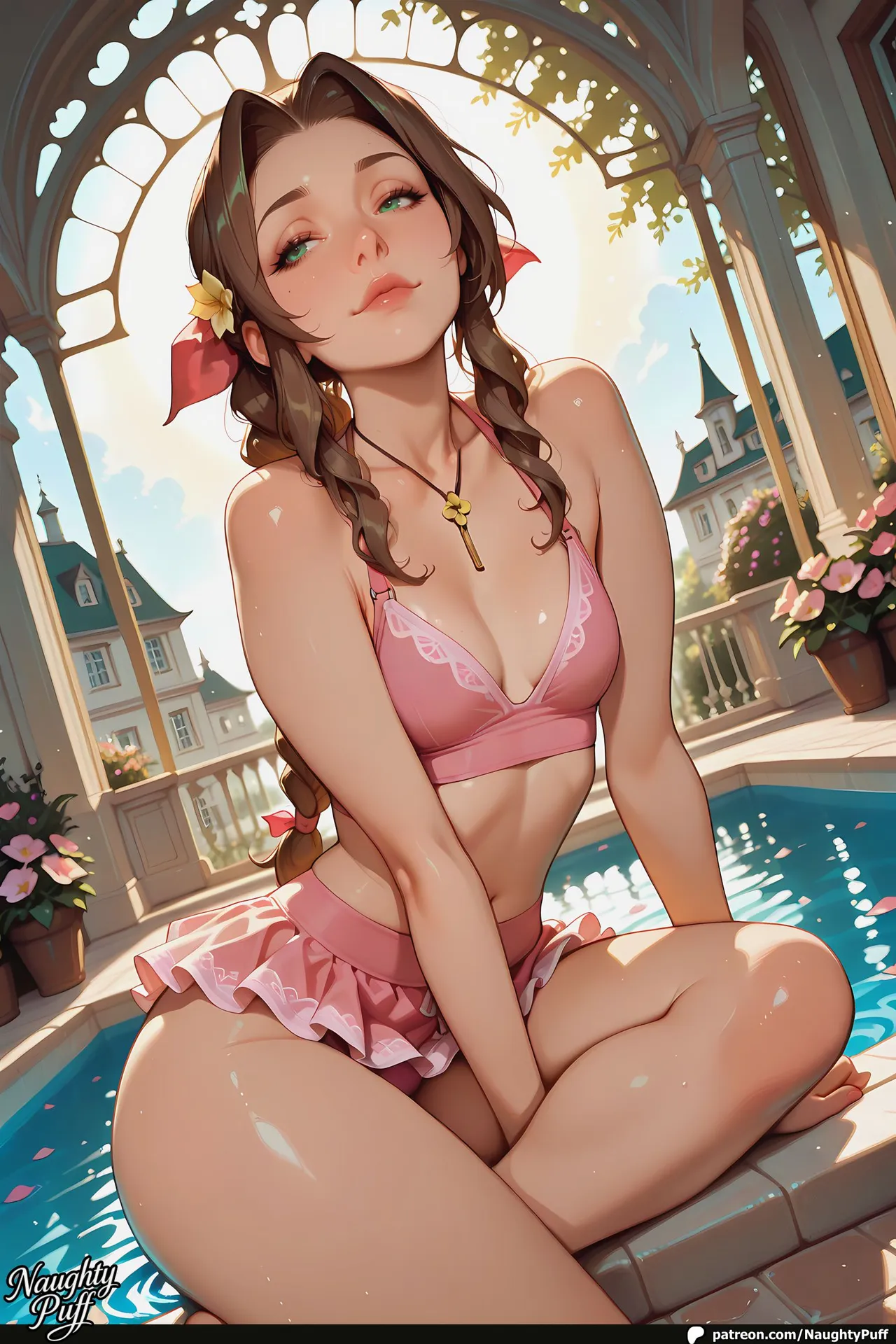 NaughtyPuff - Aerith Gainsborough – Garden Siren page 4 full