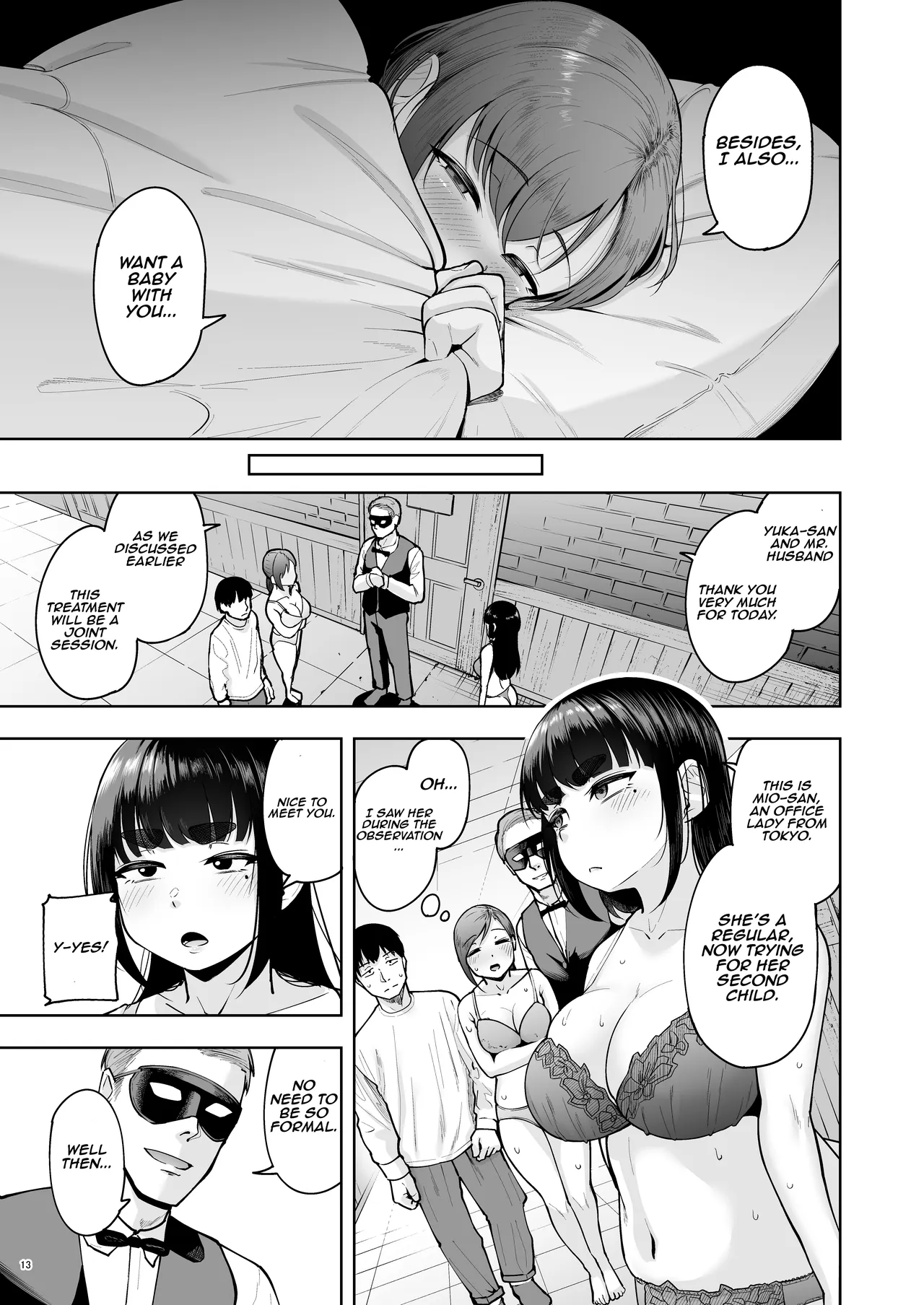 Hitozuma Ninkatsu Club 4 ~Yuka-san & Mio-san no Goudou Ren Katsu Kiroku | The Wife Breeding Club 4 Yuka's and Mio's Fertilization Diary page 12 full