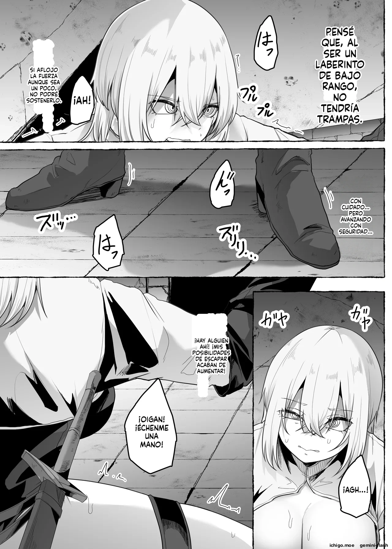 Meikyuu no Rakka Tenjou o Uketometara Ugokenaku natte Zako Monster-domo no Niku Benki ni sareta nda ga page 11 full