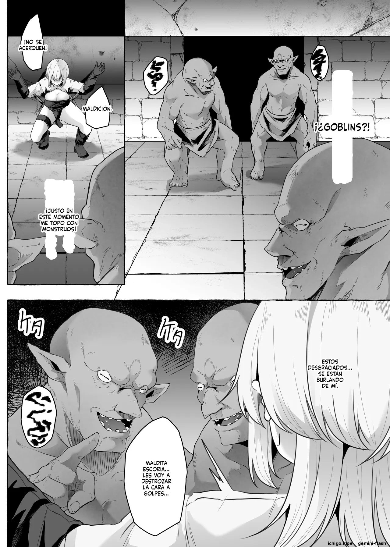 Meikyuu no Rakka Tenjou o Uketometara Ugokenaku natte Zako Monster-domo no Niku Benki ni sareta nda ga page 12 full
