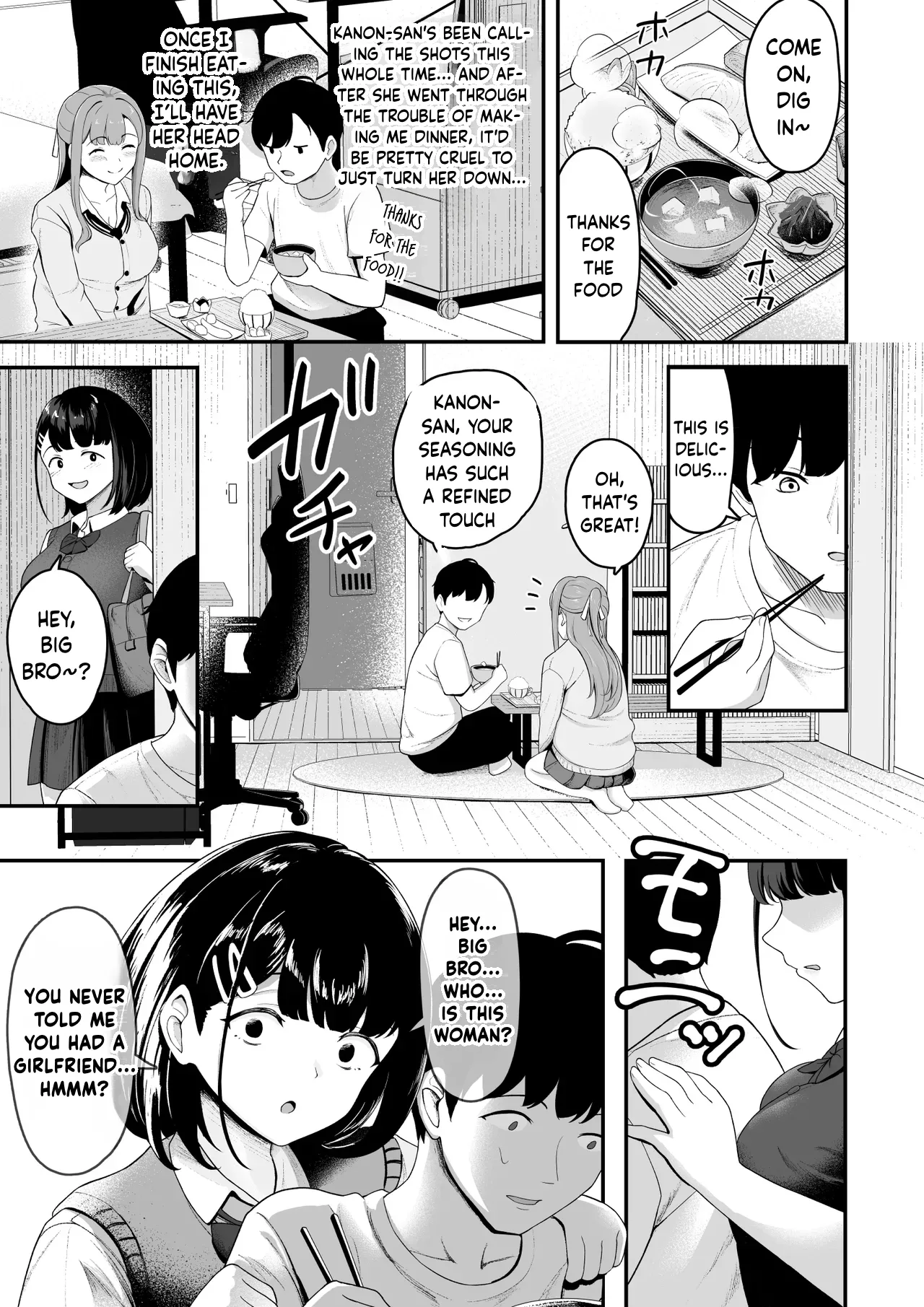 "A harem at home!? A sadistic stepsister and masochistic childhood friend!" | "Ouchi Harem!? S-kki no Gimai to M-kki no Osananajimi!" page 4 full