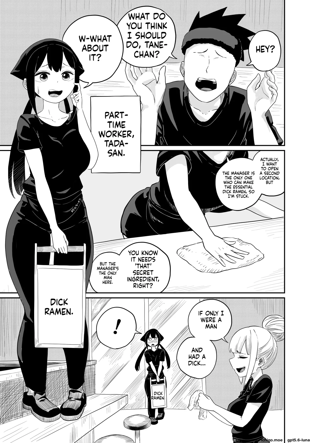 Excuse me!! There’s a dick in my ramen...!! That makes two of them. page 8 full
