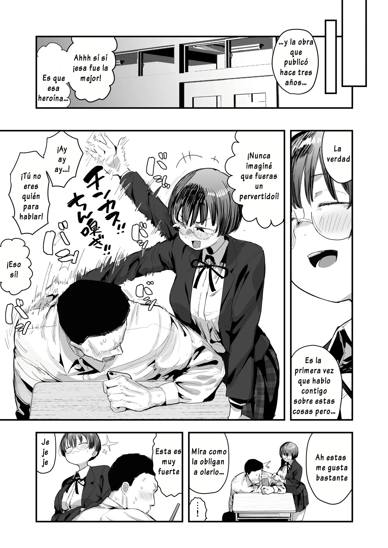 Bokutachi, Seiheki Friend. ~Onna Tomodachi no Aidokusho wa Ore no Daisuki na “Chin Kagi Ero Manga” deshita~｜Amigos de Fetichistas ~El Manga Favorito de mi Amiga Resultó ser del “Género Erótico Sobre oler Penes” que Tanto me Gusta~ page 6 full