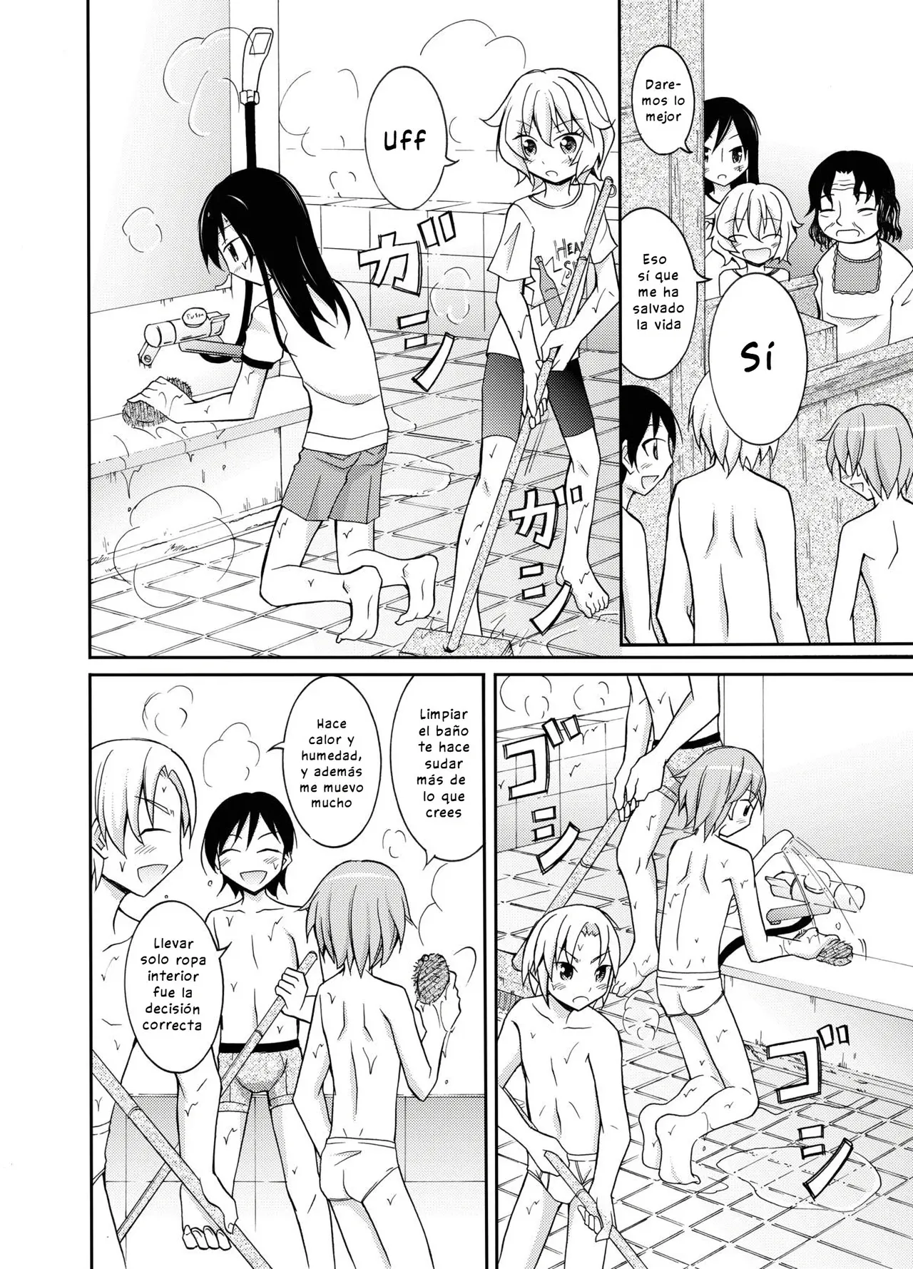 Supponpon de Sentou no Souji｜Limpieza de Baños Públicos Desnudos page 6 full