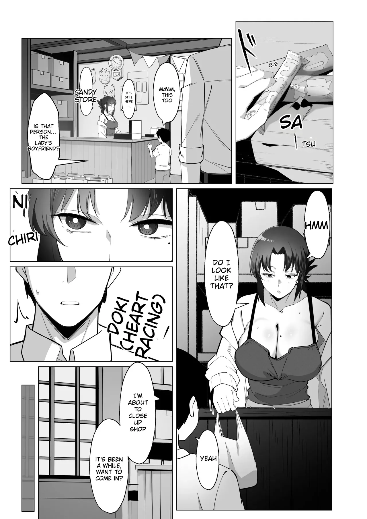 Reuniting after 15 years, the unmarried older sister who runs the penny candy shop is a total knockout. page 8 full