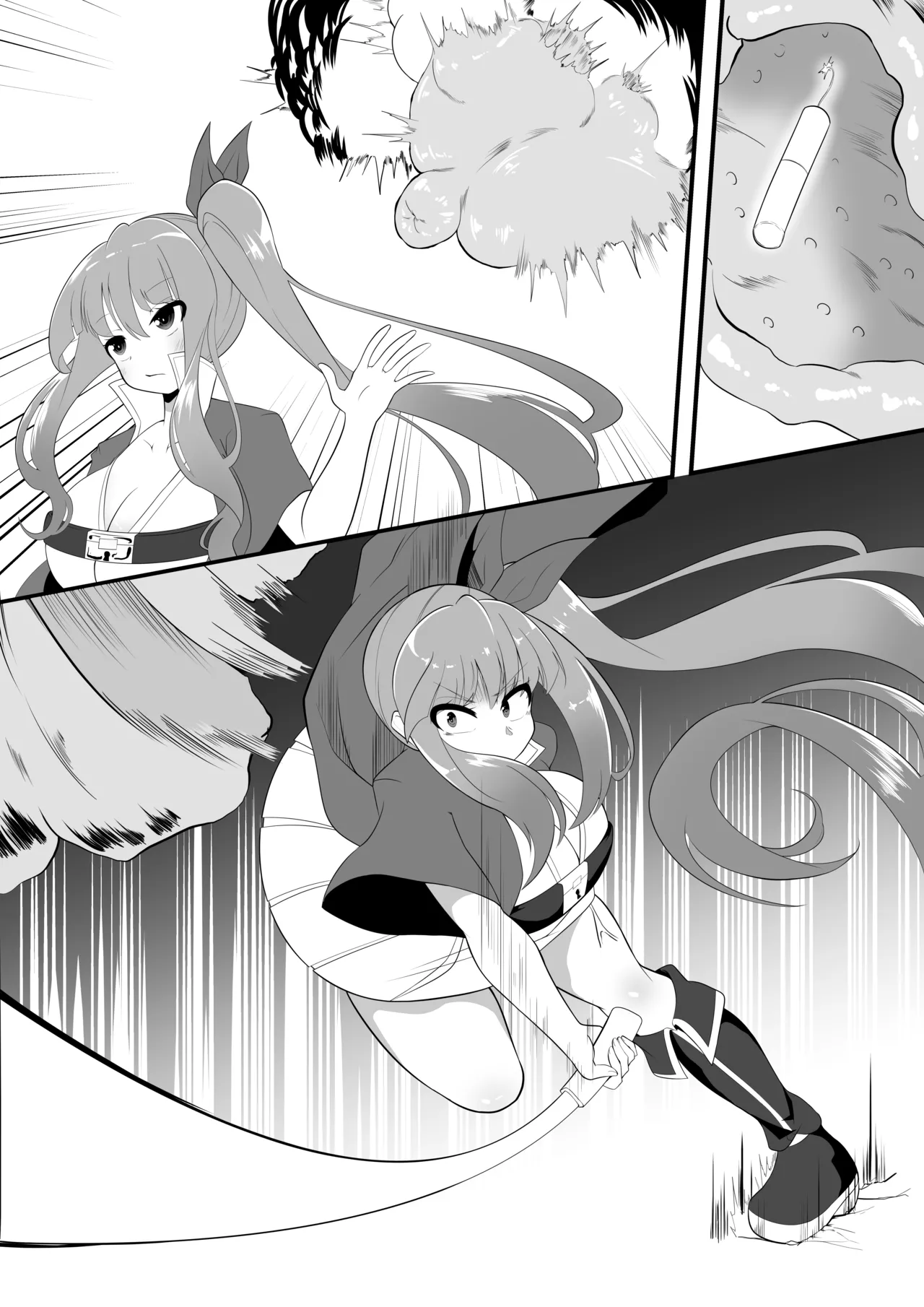 触手×状態変化 捕食され武器に変えられるトレジャーちゃん page 10 full