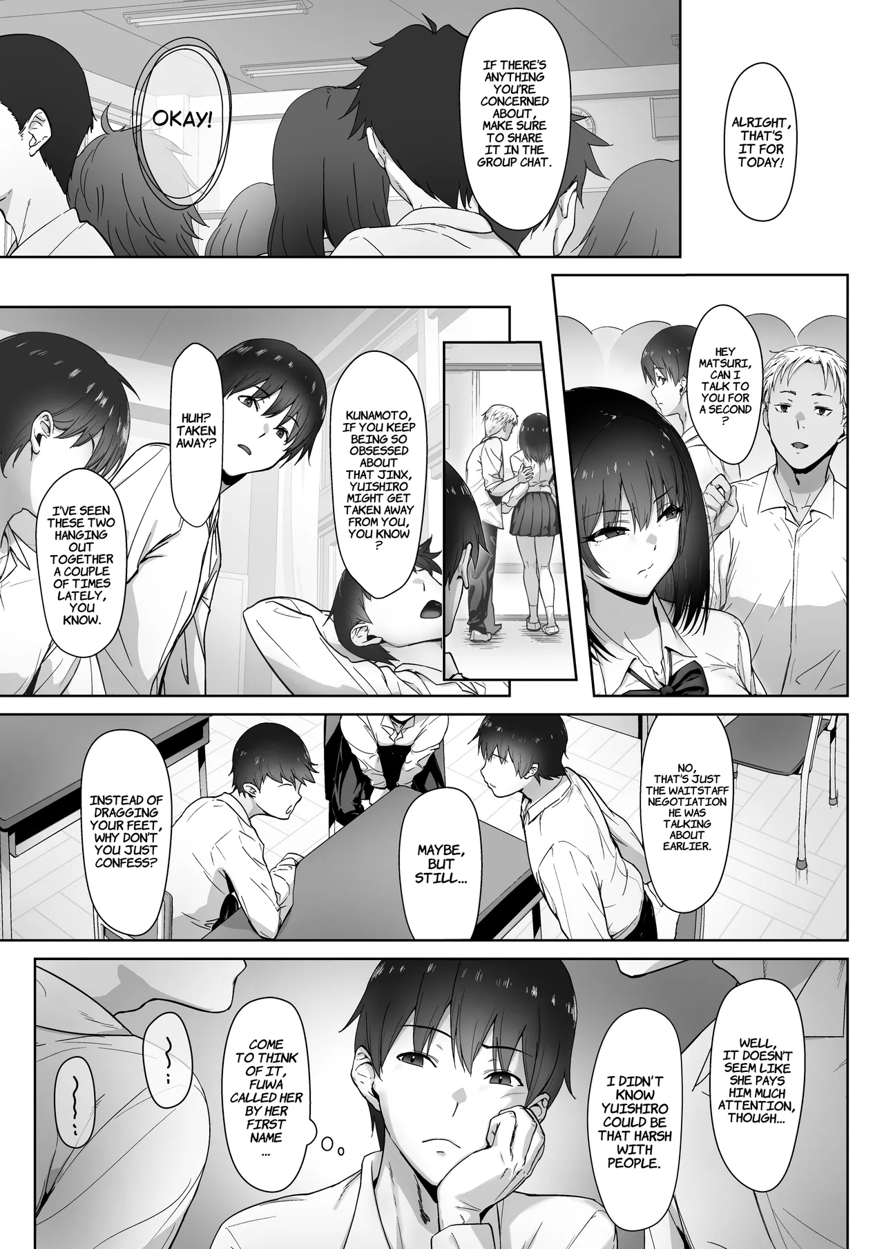 Ato no Matsuri ~Gakuensai no Jinx wa Boku ja Nakute Aitsu to Kanojo o Musubitsukeru~ |  After the Festival ~The School Festival Jinx Ends Up Bringing Her and Him Together Instead of Me~ Part 1 page 9 full