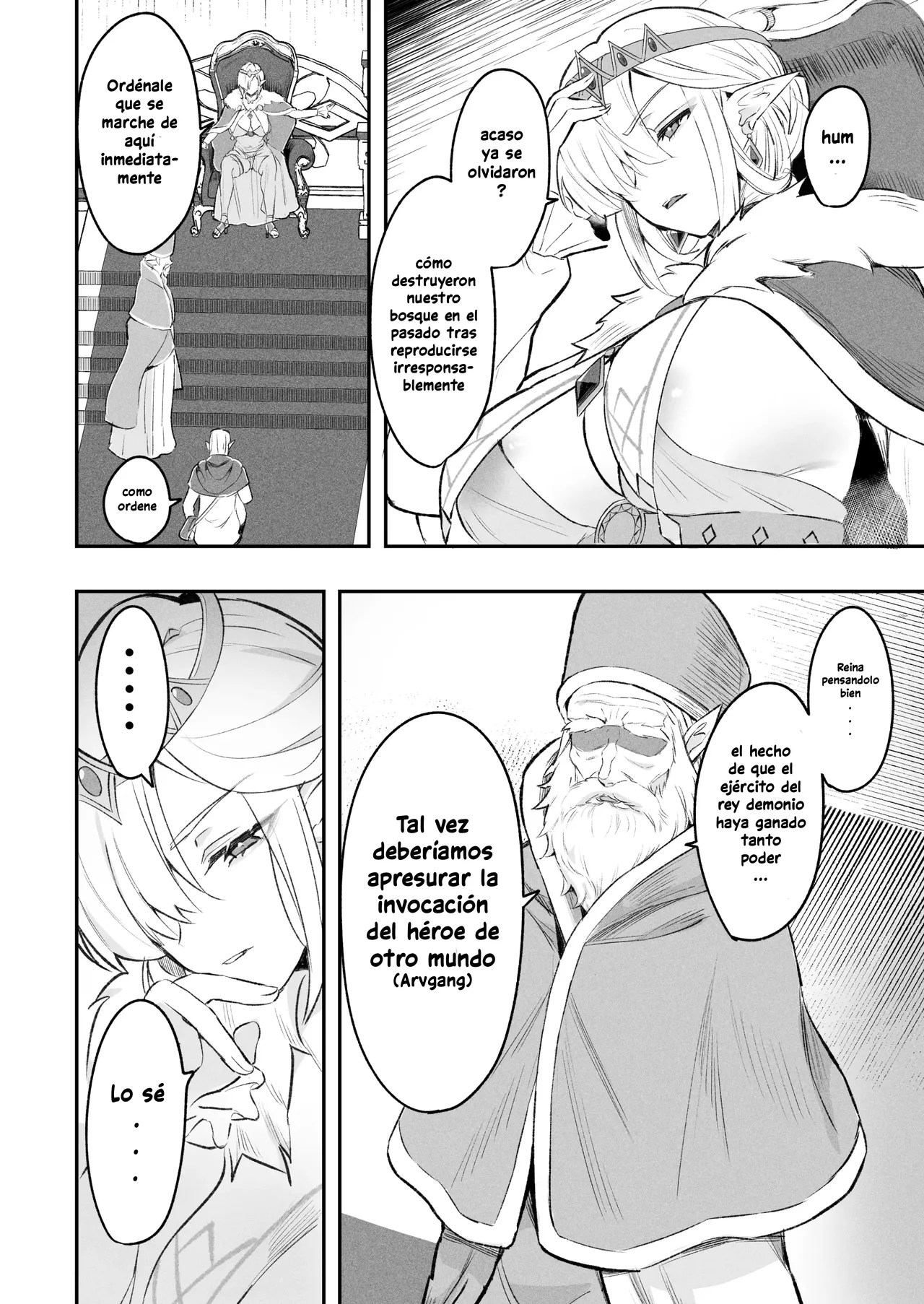 Elf no Joou to Mithril no Chinko｜La Reina Elfa y el Pene de Mitril page 3 full