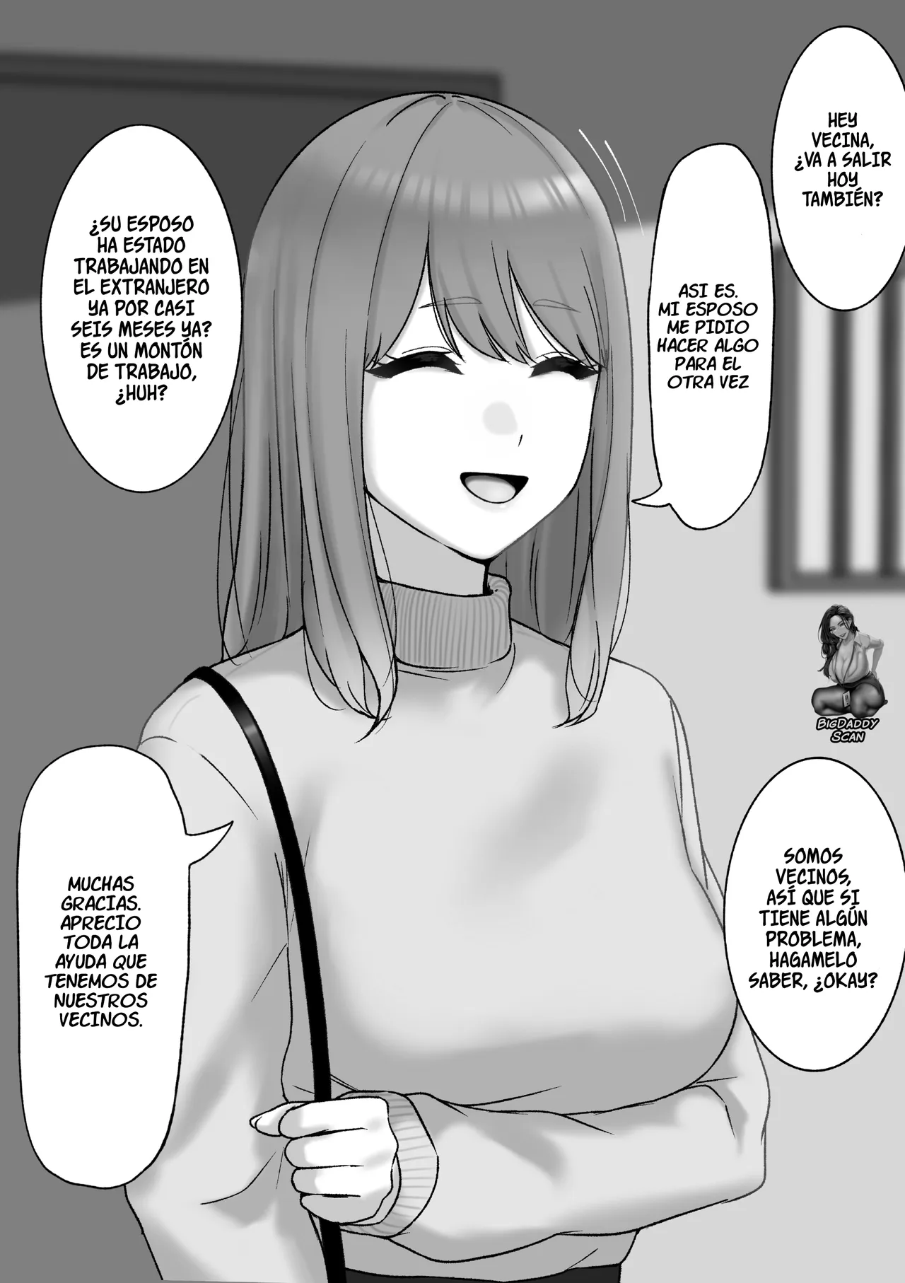 Otto ga Kaigai Shucchouchuu no Hitozuma｜¡Una Esposa Cuyo Esposo Esta En Un Viaje De Negocio! page 1 full